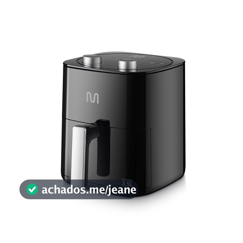 Fritadeira Elétrica sem Óleo Air Fryer 3,5L 1350W 127V Preta Multi - GO229
