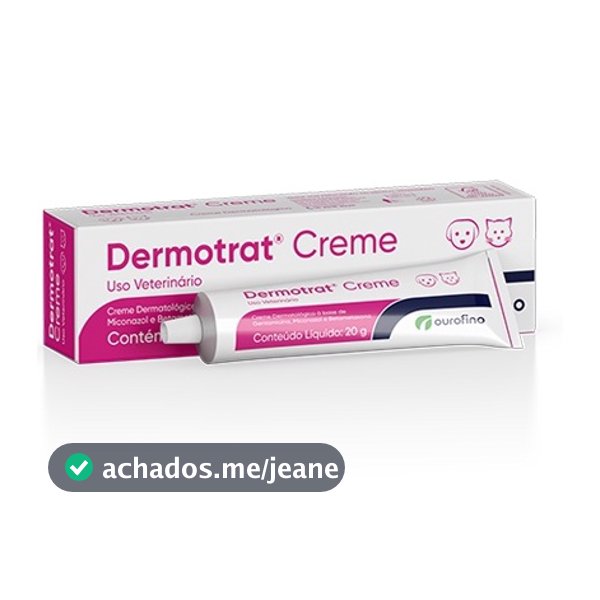Dermotrat Creme 20g Pomada para Cães e Gatos Ourofino