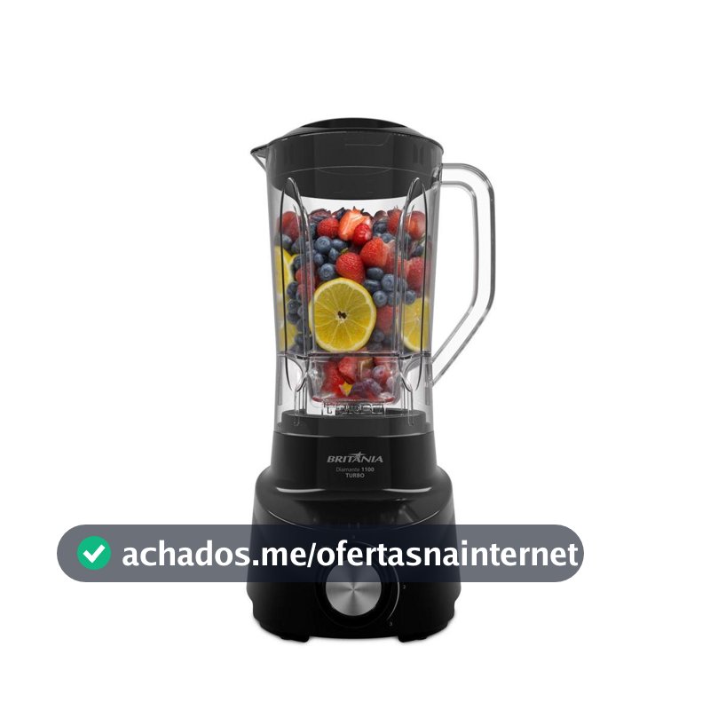 Liquidificador Britânia 2,6L 4 Velocidades Diamante 1100
