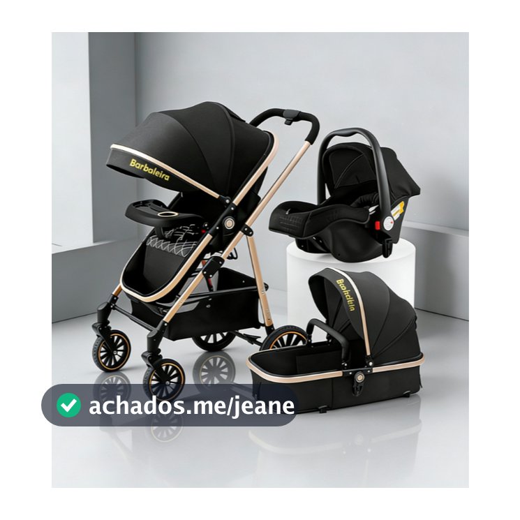 Carrinho Completo 3 EM 1 Com Moisés e Bebe Conforto - BOM