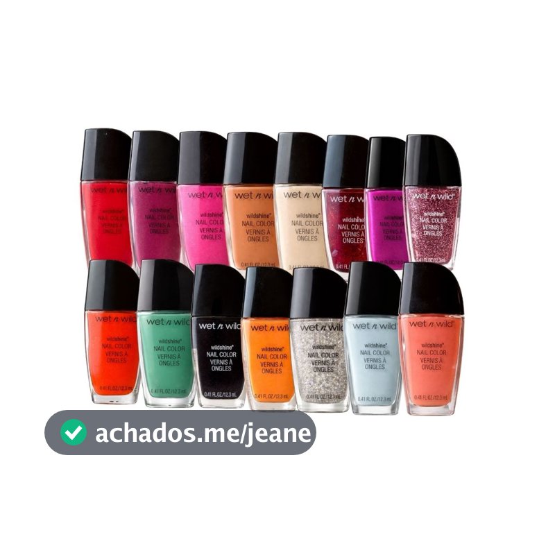 Kit 16 Esmaltes Cremoso Wet N Wild Alto Brilho Longa Duração Secagem Rápida Profissional