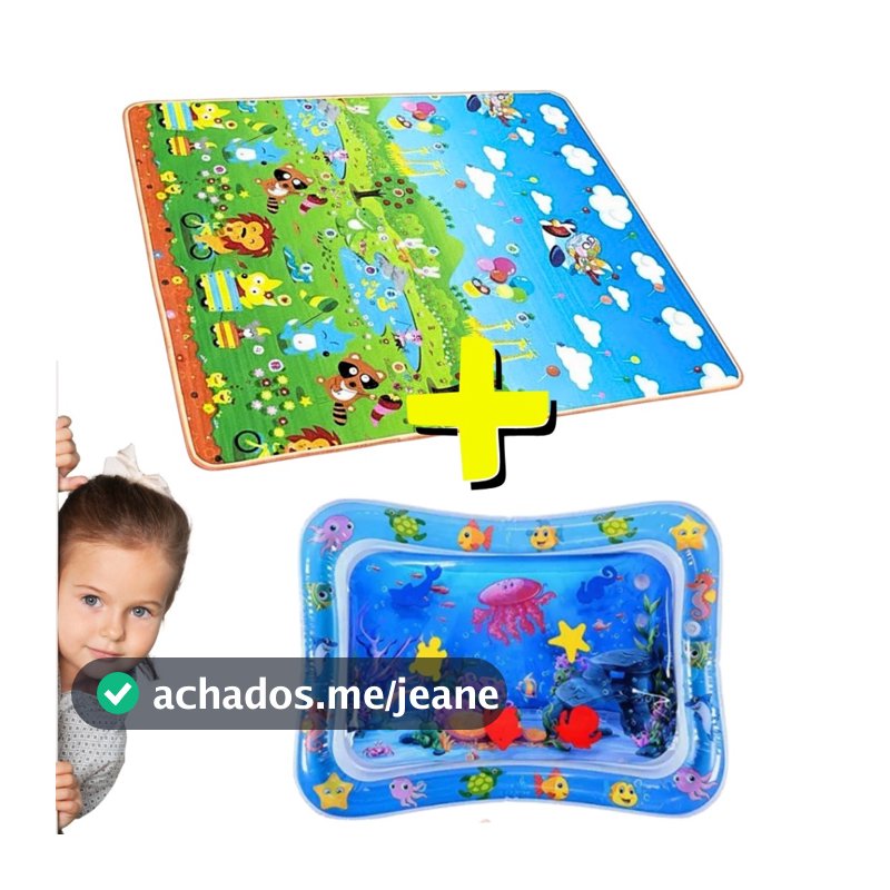 Kit 2 Tapetes Interativos Infantil Pedagógicos Sensorial Intuitivo Tatame Dobrável