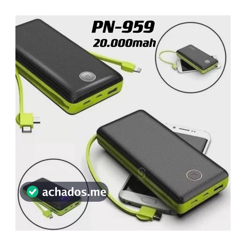 Carregador Portátil Bateria Power Bank 20000mah PN-959
