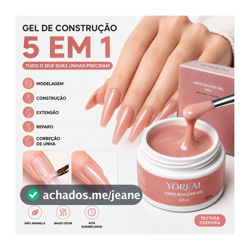 Gel Construtor YÓREAL 5 em 1 30ml Hard Builder Gel para Unhas Extensão Alongamento Construção Reparo HEMA Free