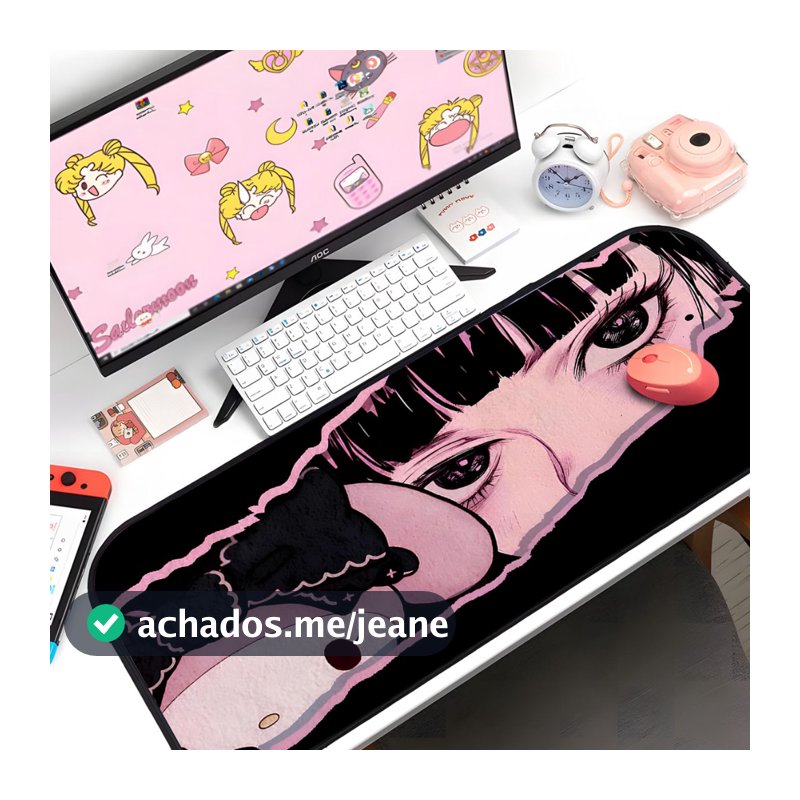 Mousepad Meninas Góticas Vários Tamanhos Tapete P/Desktop Modelos Cute Girls Kitty