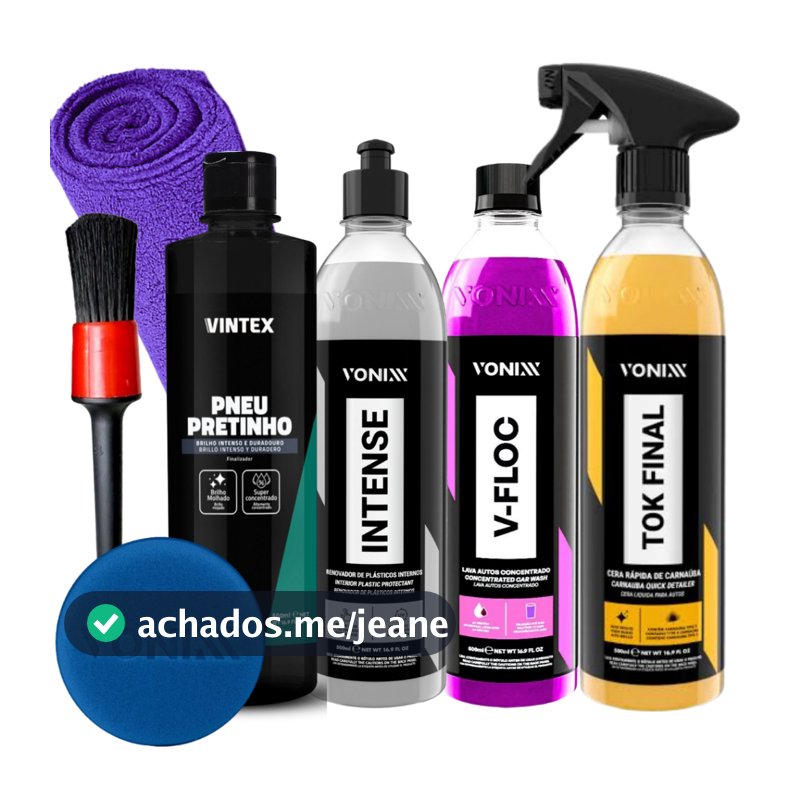 KIT SHAMPOO V-FLOC CERA TOK FINAL REVITALIZADOR INTENSE VONIXX PRETINHO VINTEX