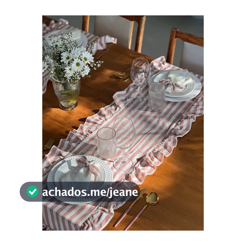 Trilho de Mesa Dunas – Listrado | Toque Suave e Estruturado