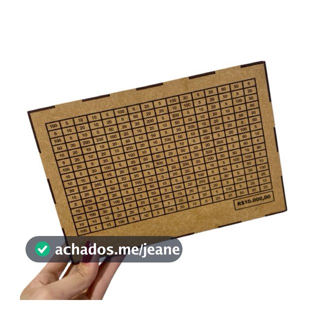 CAIXA COFRE DESAFIO DINHEIRO MDF 10 mil R$10.00,00