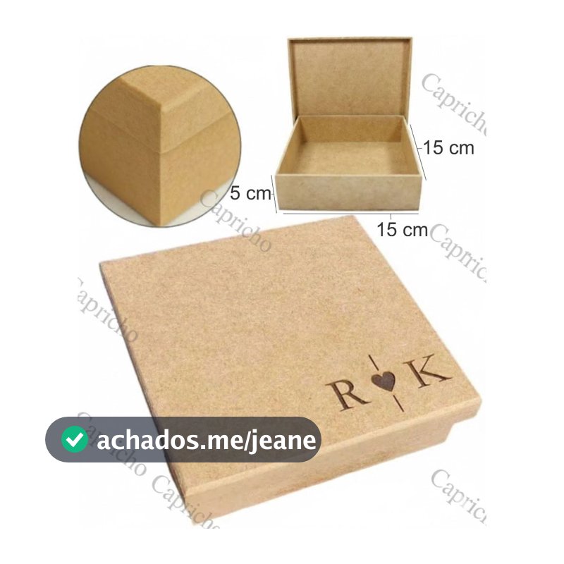 20 Caixas 15x15x5 Personalizada, Convite, Casamento com Iniciais. Art. Capricho