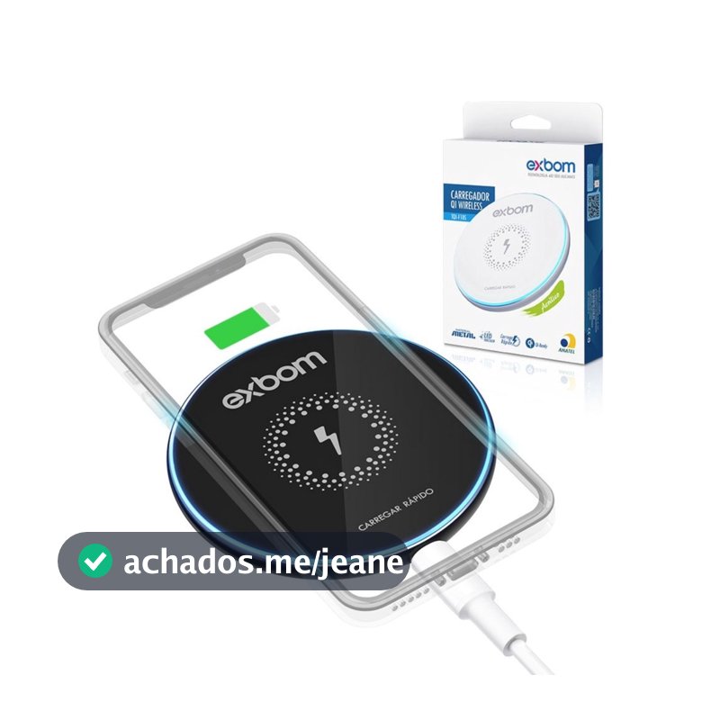 Carregador por indução wireless QI Exbom TQI-F18A