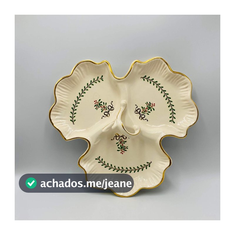 Petisqueira Decorativa de Natal Renaissance 29,2x24,6cm- Luiz Salvador