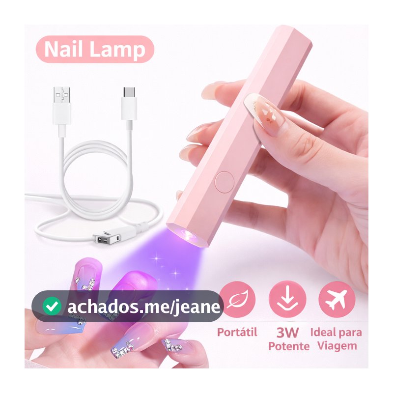 Lanterna Led UV Digital Secagem Rápida Unha Gel Tips Portátil Recarregável Bivolt PRONTO ENTREGA