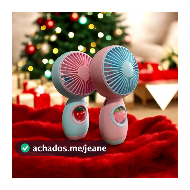 Mini Ventilador Portátil Recarregável USB com design Divertido