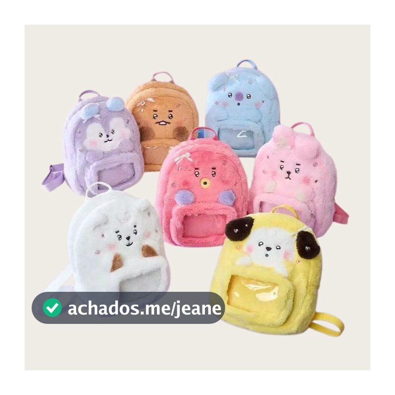 Kpop Idol JK  Mini Mochila De Pelúcia Para Armazenamento De Dor Viagem