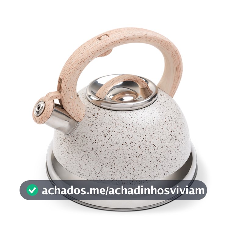 Chaleira de Apito com Indução - Brinox - Roma 2,7 litros - Cor Vanilla