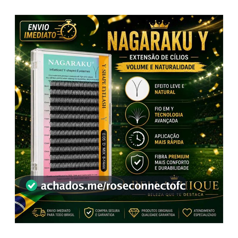 Cílios Nagaraku Y Volume Brasileiro Mix e Individual C D Alongamento Extensão Cílios Maquiagem