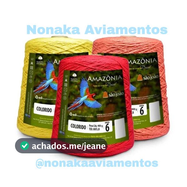 Barbante Amazônia São João Fio 6 400g - Cores Diversas