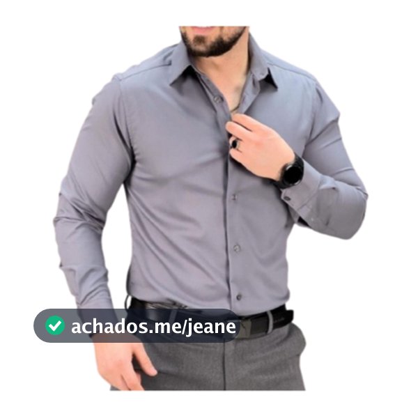 Camisa Masculina Manga Longa Slim de Qualidade Premium