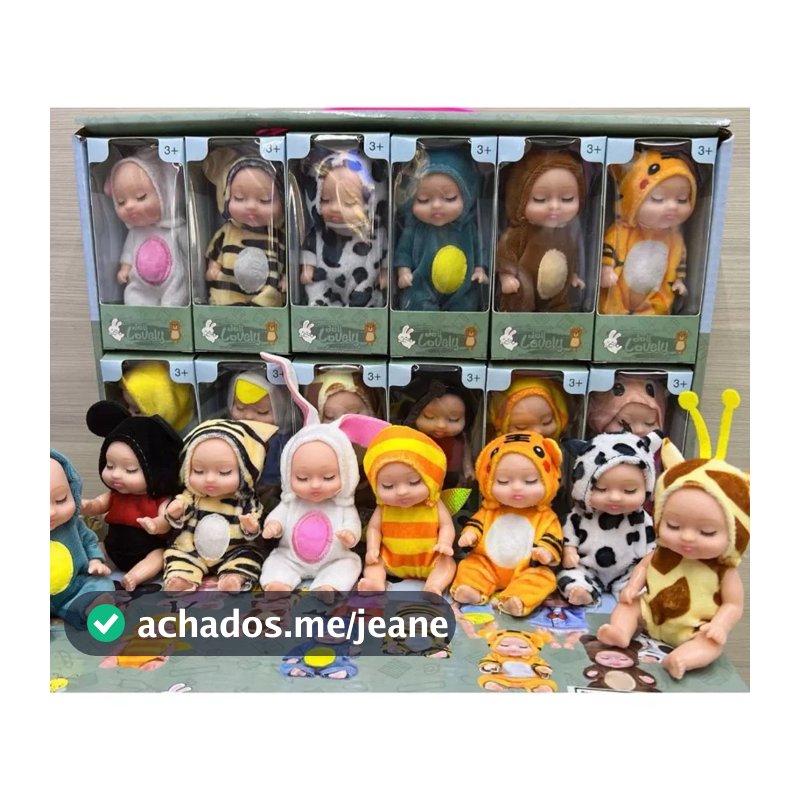 Kit 1,3,6,12 Mini Bebê Reborn Simulação Boneca Renascida Bebe Silicone Dormir Sólida Bebê Mini Fofa Menino Realista
