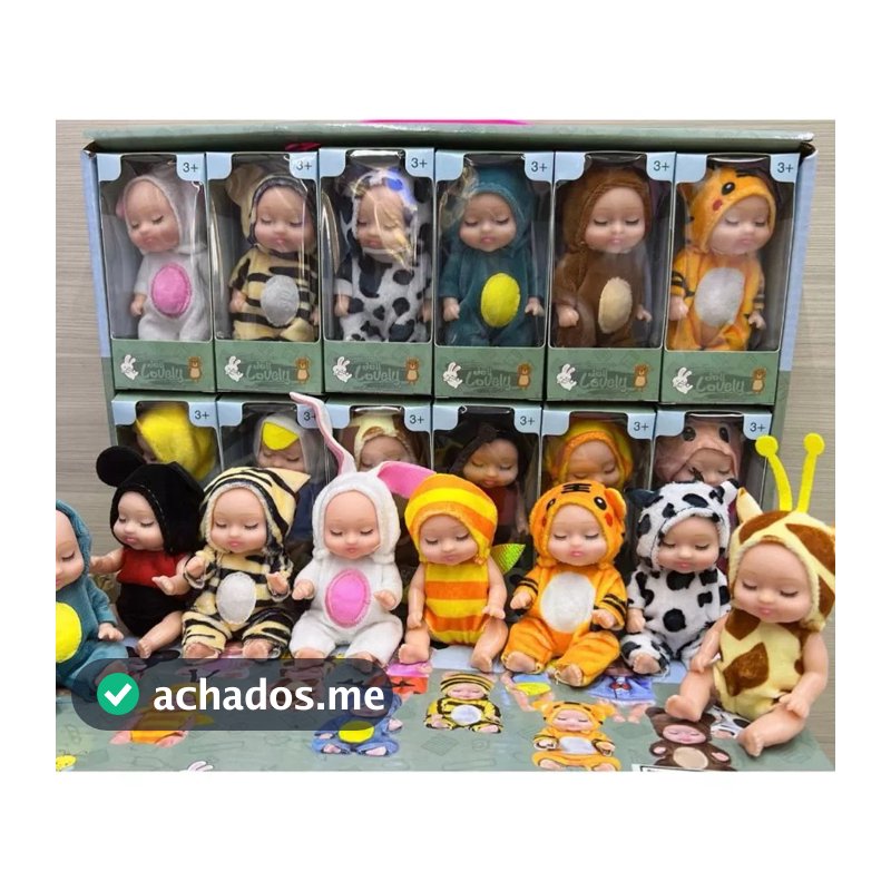 Kit 1,3,6,12 Mini Bebê Reborn Simulação Boneca Renascida Bebe Silicone Dormir Sólida Bebê Mini Fofa Menino Realista