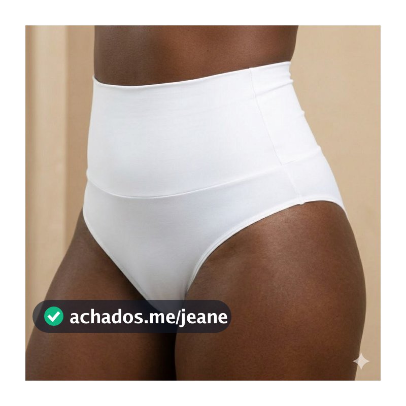 Calcinha Pala Alta Cós Alto Segura Barriga Bárbara Cós Duplo Conforto Pós-Parto com Forro de Algodão