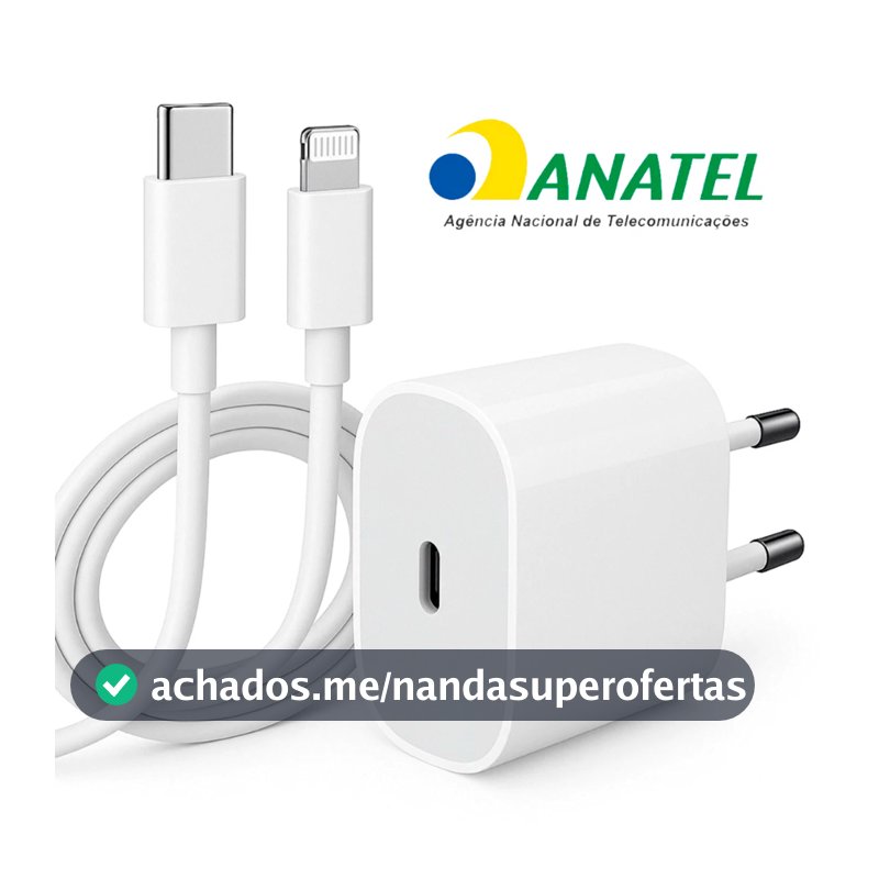 Carregador Rápido Compativel 11 12 13 14 Pro Max X Xr Xs Completo 20W Lightning