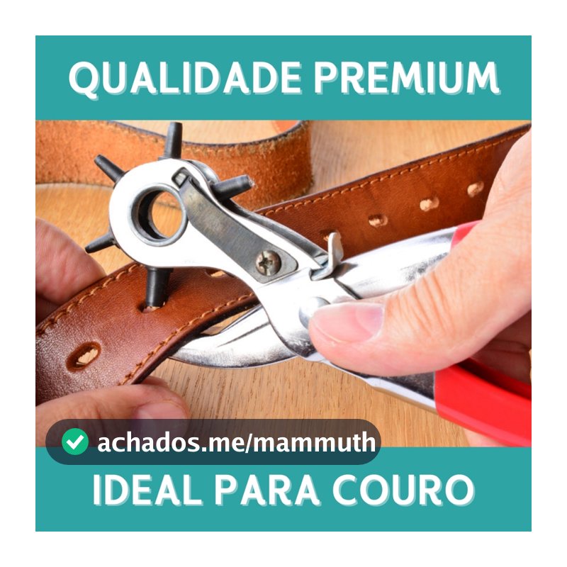 Alicate Vazador Profissional Para Chinelo Couro Cinto - 6 Furos Precisos e Fáceis de Fazer - SHEFA