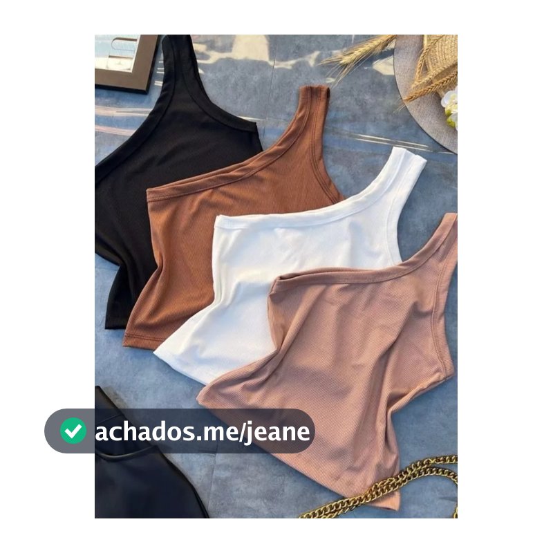 Kit 2 Blusas Feminina Nula Manga Ribana Canelada Algodão Mula Manca Ombro Só Básica Social Elegante