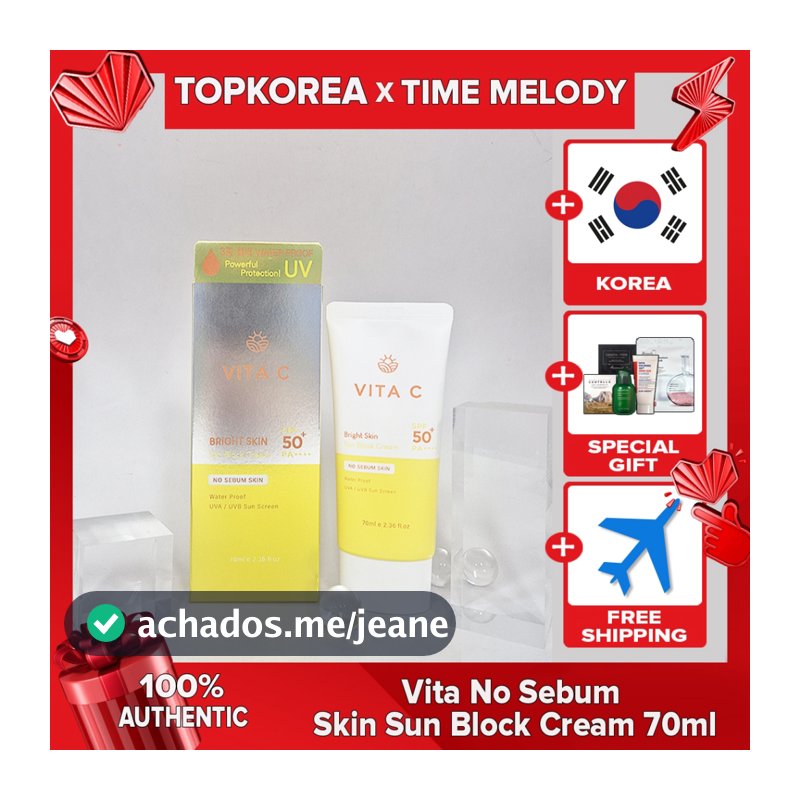 Creme Protetor Solar Time Melody Vita No Sebo Skin 70ml TOPKOREA Envio Da Coreia