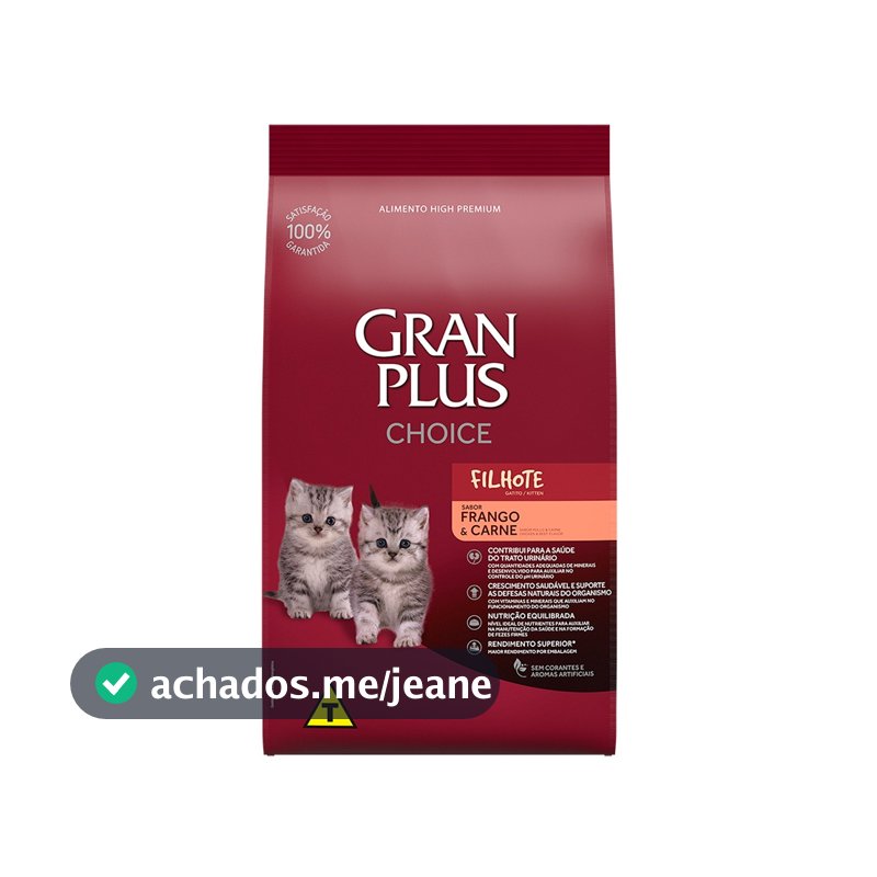 GranPlus Choice Gatos Filhotes 10,1kg Ração Seca