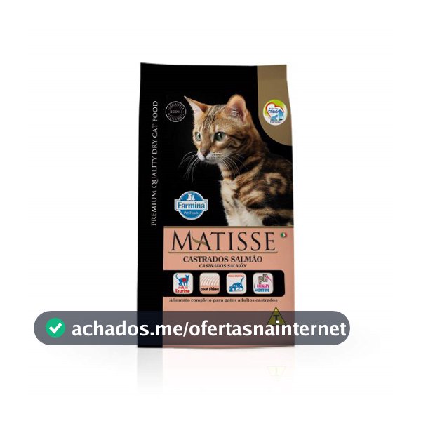Ração Farmina Matisse para Gatos Castrados Sabor Salmão 7,5kg