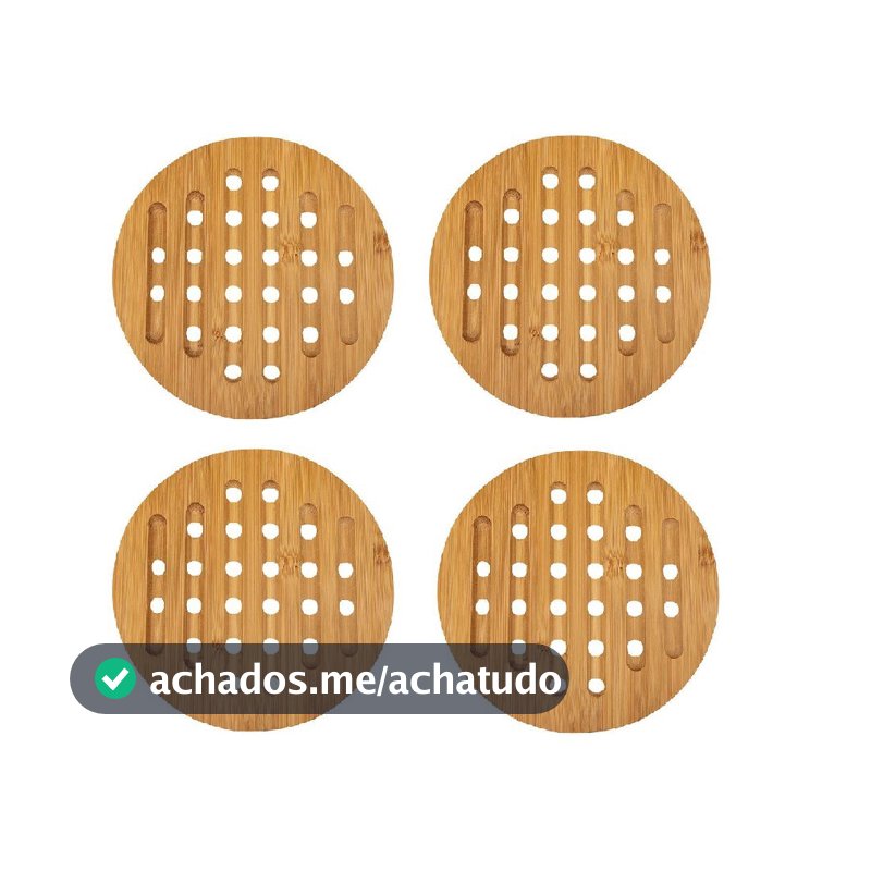 Kit 4 Descanso de Panela Redondo Ecokitchen Mimo – Bambu  BM19138  2543