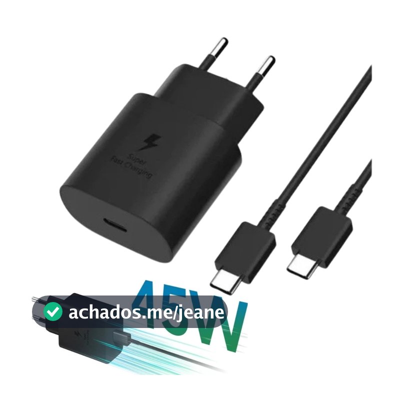 (ORIGINAL) Carregador Samsung 45W Turbo Tipo C modelo sansung 2025