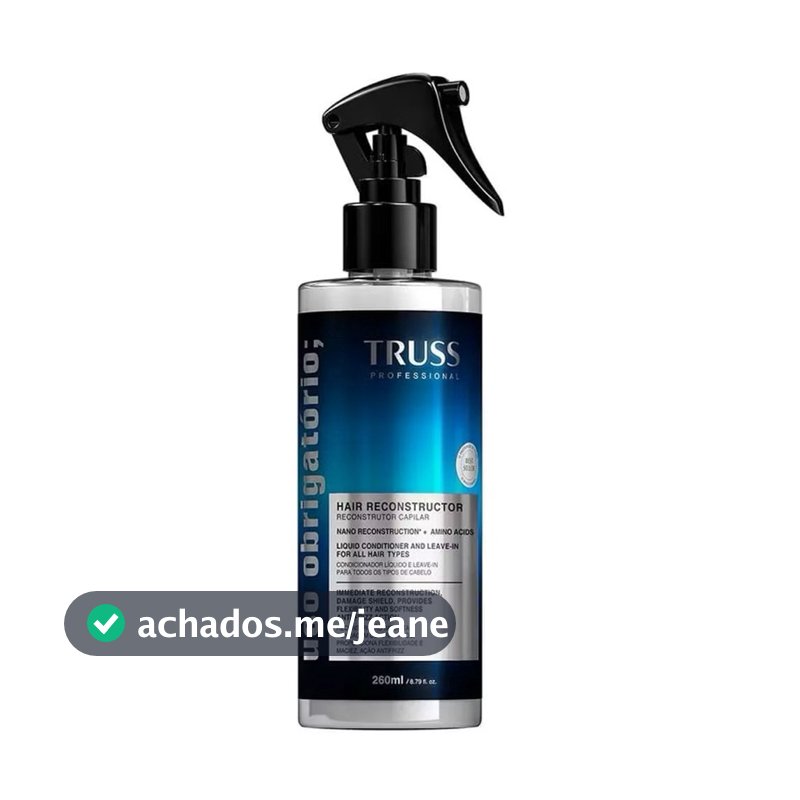 TRUSS Uso Obrigatório 260ml Reconstrução Capilar Proteção Térmica Brilho Profissional