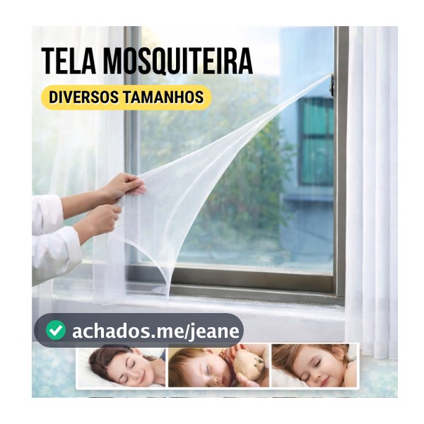 Tela Proteção Rede Mosquiteira Janela Basculante com Velcro contra Mosquito Pernilongo Dengue