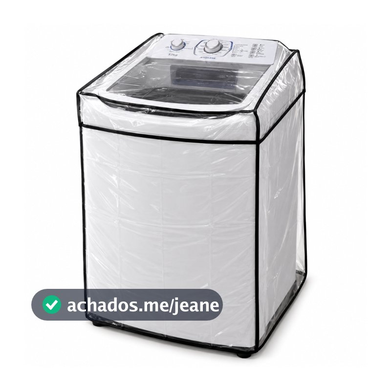 Capa Para Máquina de Lavar Roupa 8 a19kg Todos os Tamanhos e Marcas Pvc Cristal Transparente Com Elástico