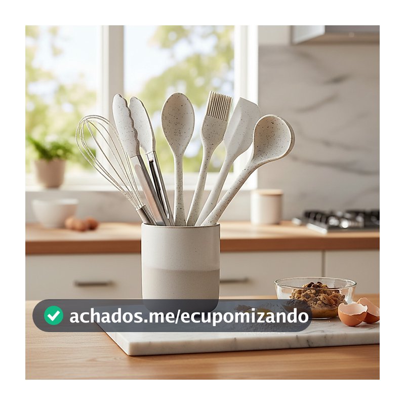 Kit Utensílios De Cozinha Silicone Vanilla Resistente Brinox Escolha seu KIT Espátula Colher Concha