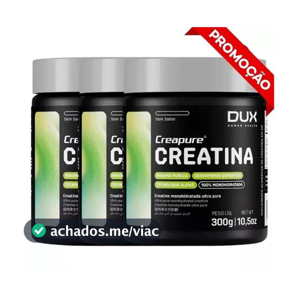 Creatina (100% Creapure®) - Pote 300g Dux Nutrition Metadade Do Valor