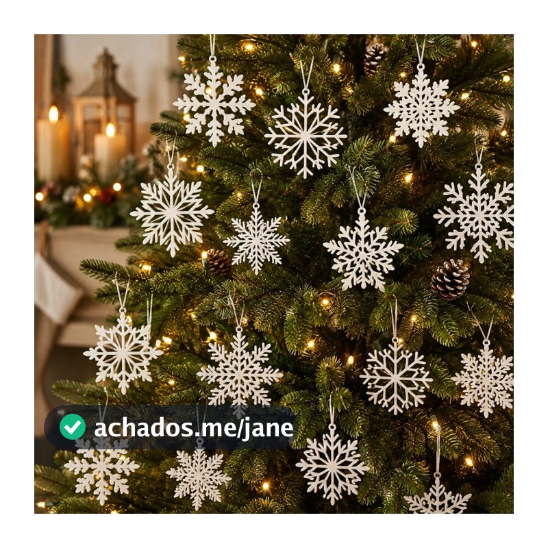 Flocos de Neve Enfeite Para Arvore de Natal