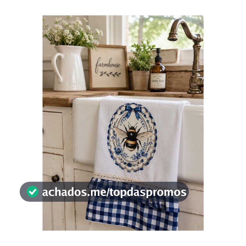 PANO DE COPA ABELHA FARMHOUSE