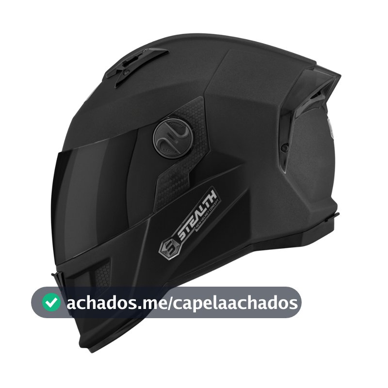 Capacete Moto Stealth Solid Pro Tork Motoqueiro Viseira Fumê