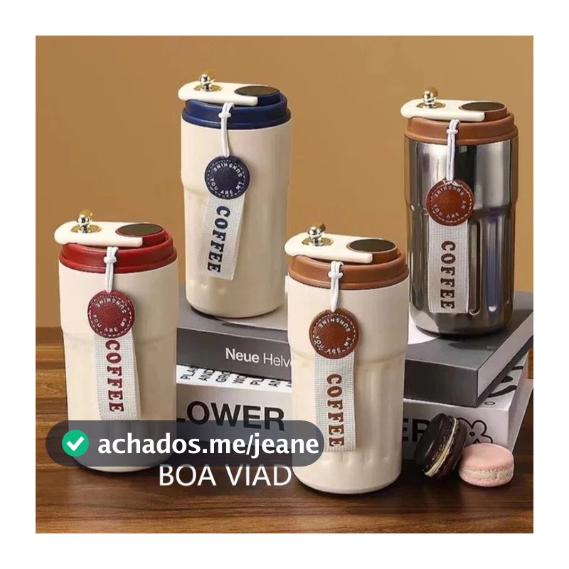 Kit  20  Copo térmico inteligente de 450ml Xícara de café em aço inoxidável 304 que acompanha copo de isolamento