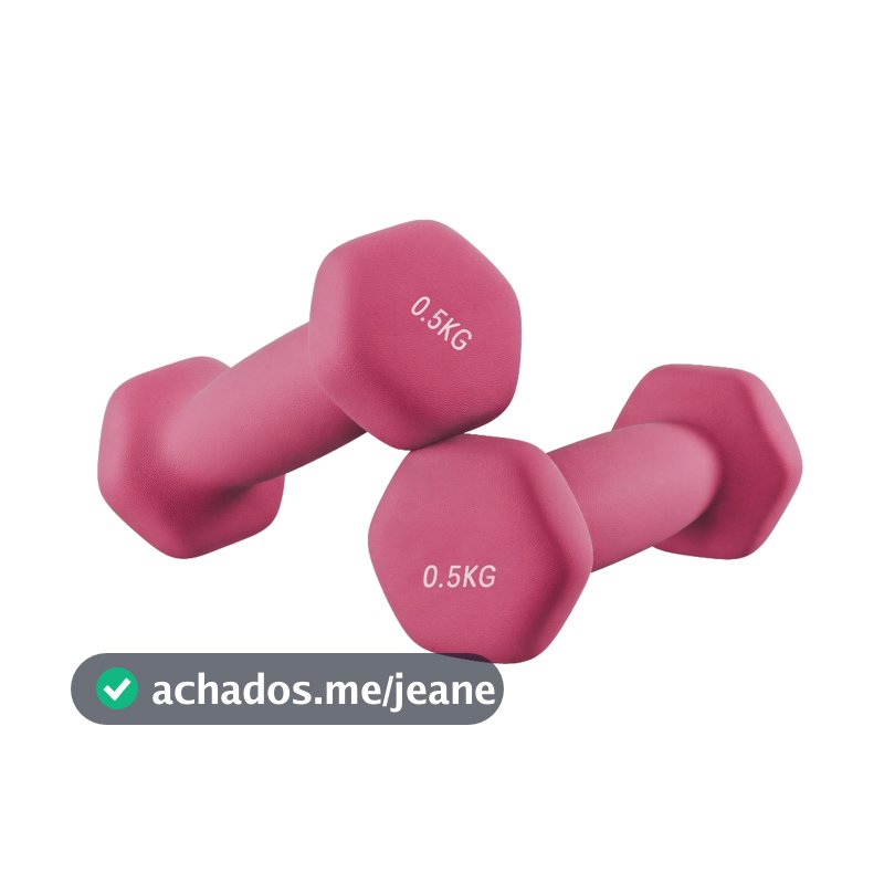 SONGMICS Par de Pesos Livres, Halteres Hexagonais com Revestimento de Neoprene, Exercícios em Casa, 2x0,5kg