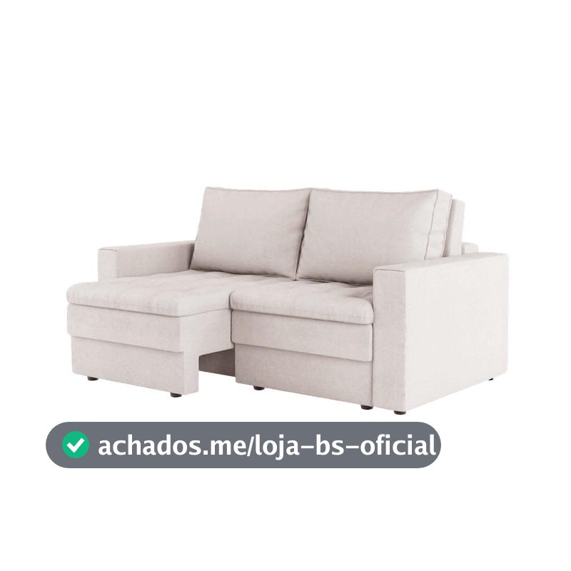Sofá 3 Lugares Retrátil Berna Linho Cru 180 cm