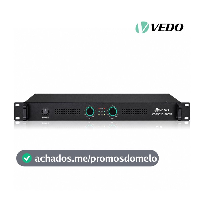 VEDO Amplificador de Potência Digital Classe D RMS 150/200/300W2 2 Canais 8Ω XLR Para alto-falante Com Cooler Bivolt