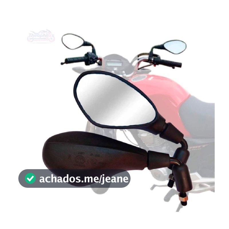 Retrovisor Espelho Moto Bmw F800 Gs Rosca Honda Fixo Haste Curta Cb300 Titan Fan Cg Xre Cb Twister