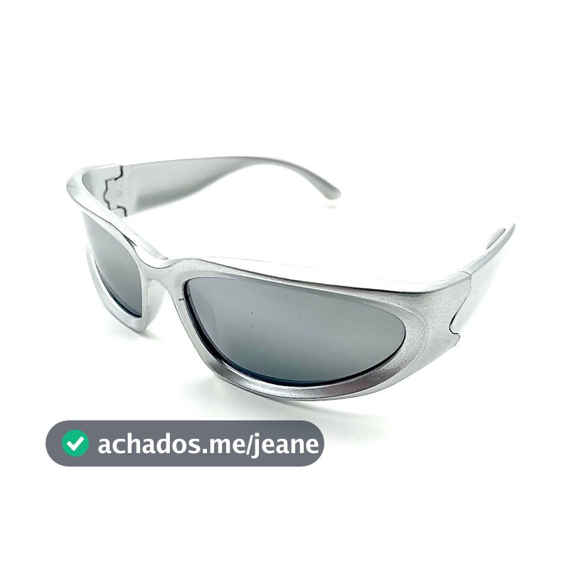Óculos De Sol Y2K Prata Punk Esportes Designer Feminino E Masculino Moda Futurista Steampunk Com Proteção Uv400