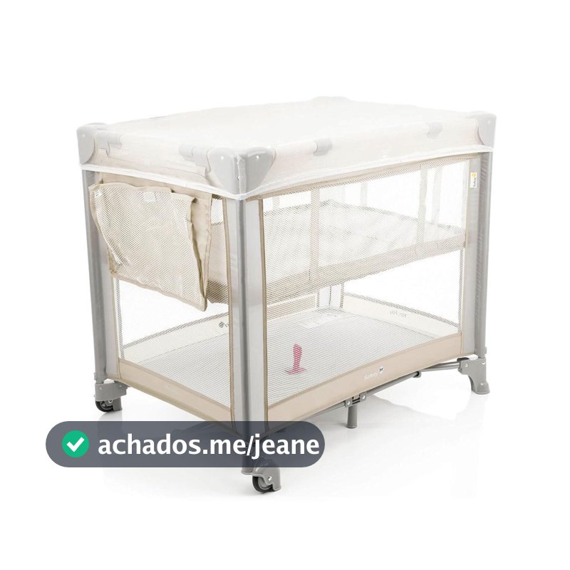 Berço Portátil Mini Play Safety 1st Com Mosquiteiro 2 Alturas 0-15kg Beige