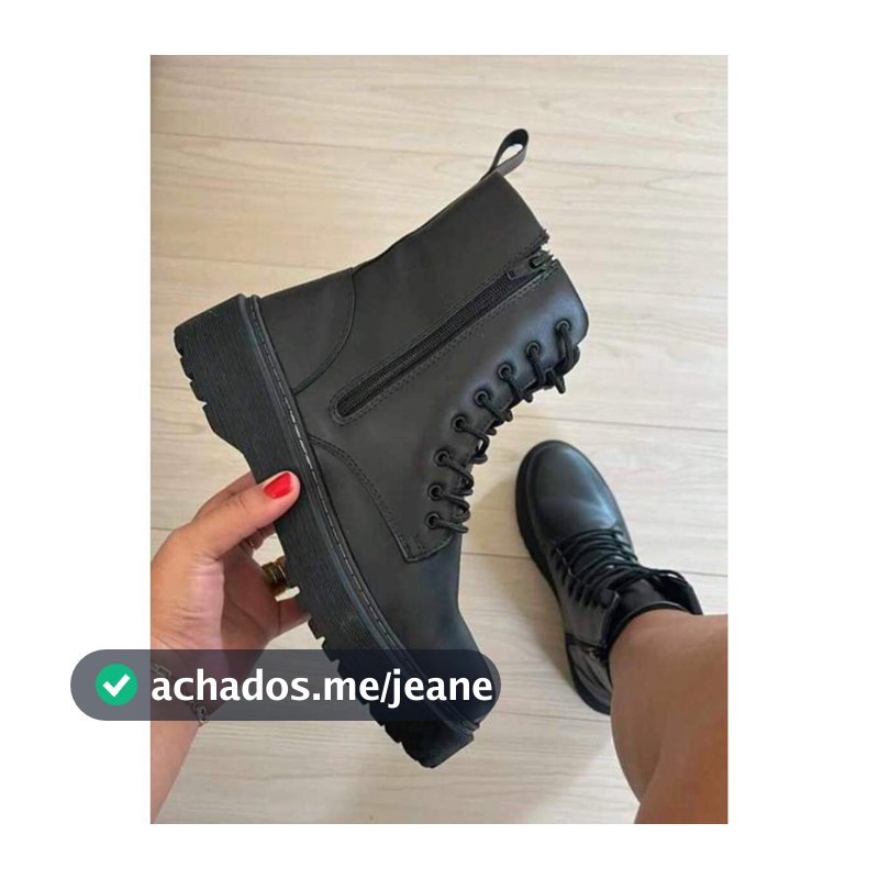Coturno Feminino Tratorado Sola Costurada Moda Inverno Resistente Confortável