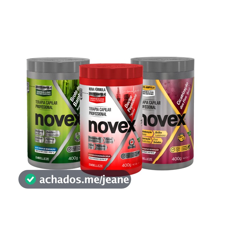 KIT NOVEX CRONOGRAMA CAPILAR PARA CABELOS TINGIDOS - 400G